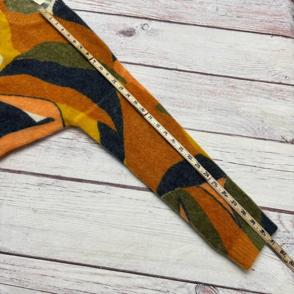 Sezane Nahla Sweater In Fall Foliage Wool Mohair Size XXL - Picture 7 of 9